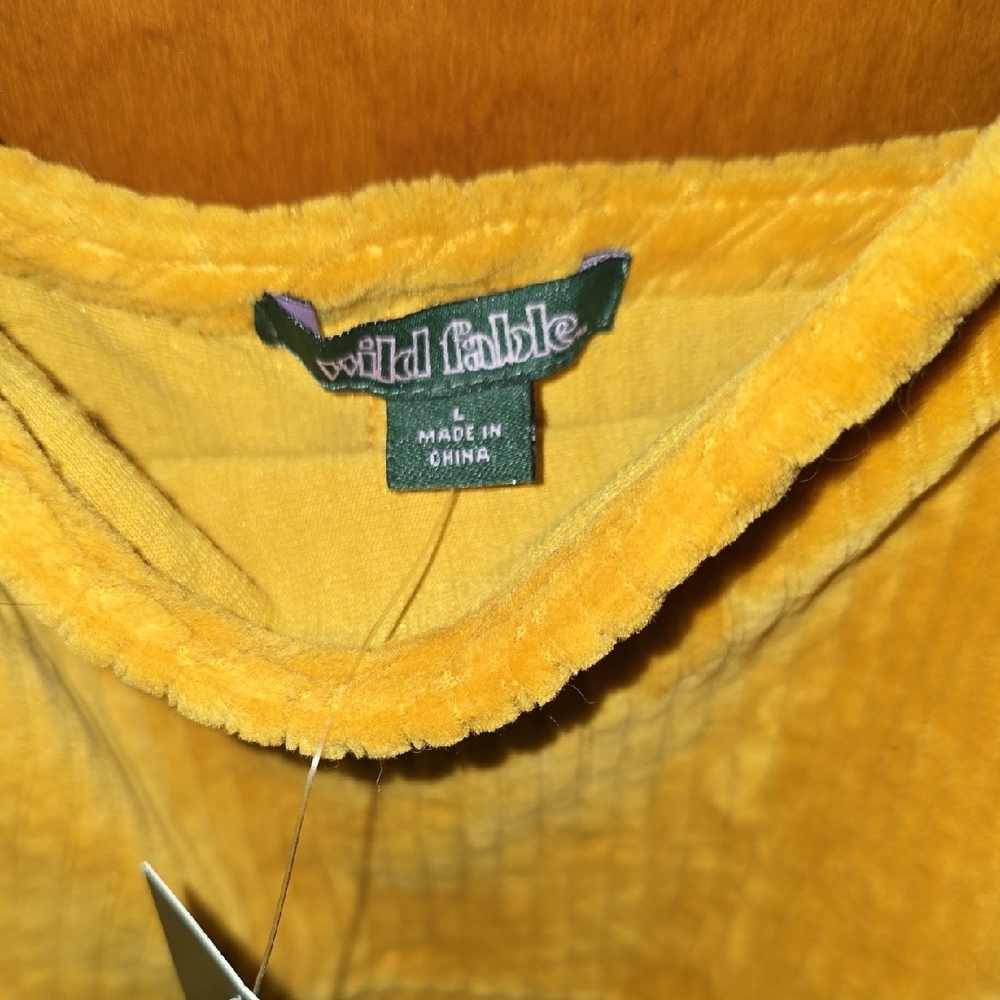 NWT Wild Fable mustard yellow corduroy ribbed mini dress
